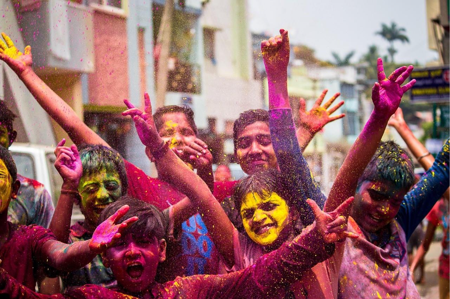 Celebrating Holi in IndiaÂ