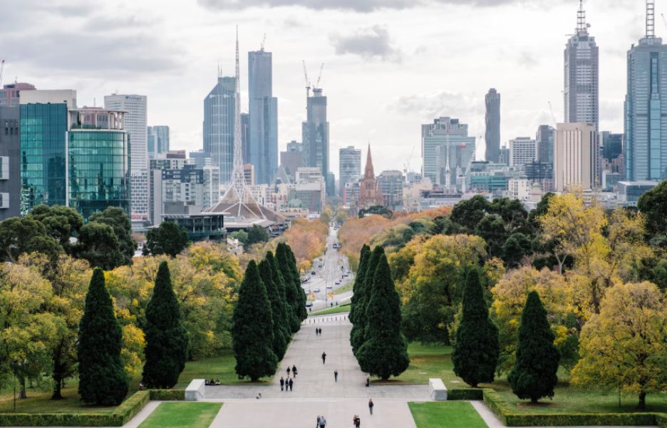 View of Melbourne Skyline 