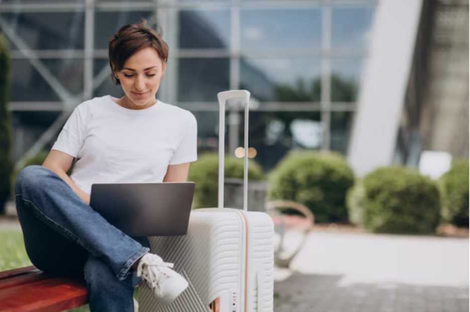 Waiting in the airport before your flight  