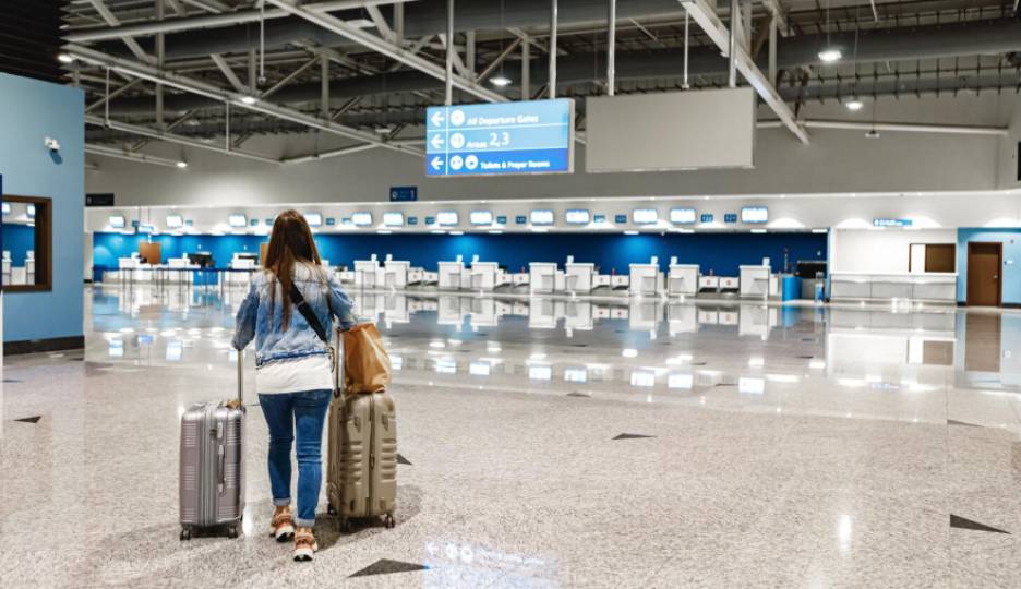 Reaching the airport for departure