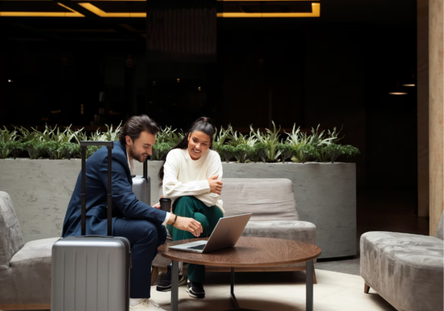 Lounge access that is available with Business Class tickets  