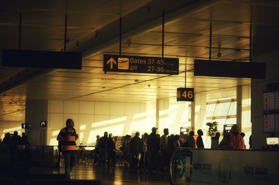 Boarding gates in Indira Gandhi International Airport 