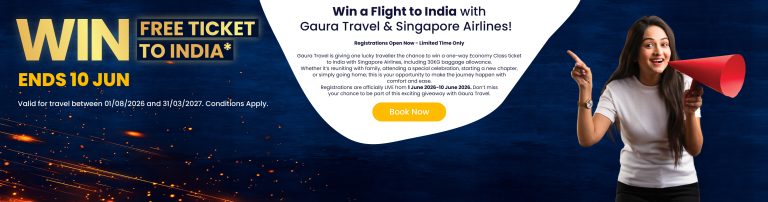 Gaura Travel Win Free Ticket Banner