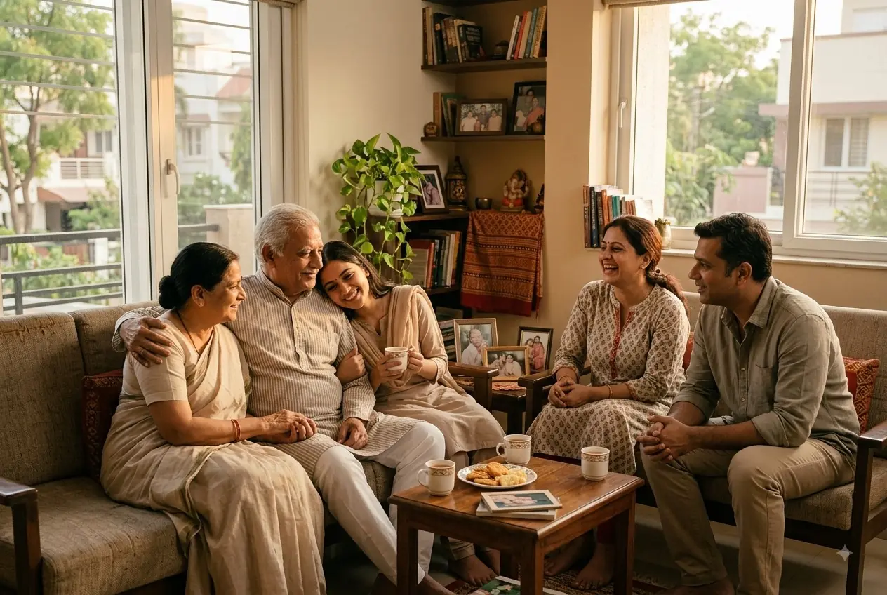 Indian family travelling together